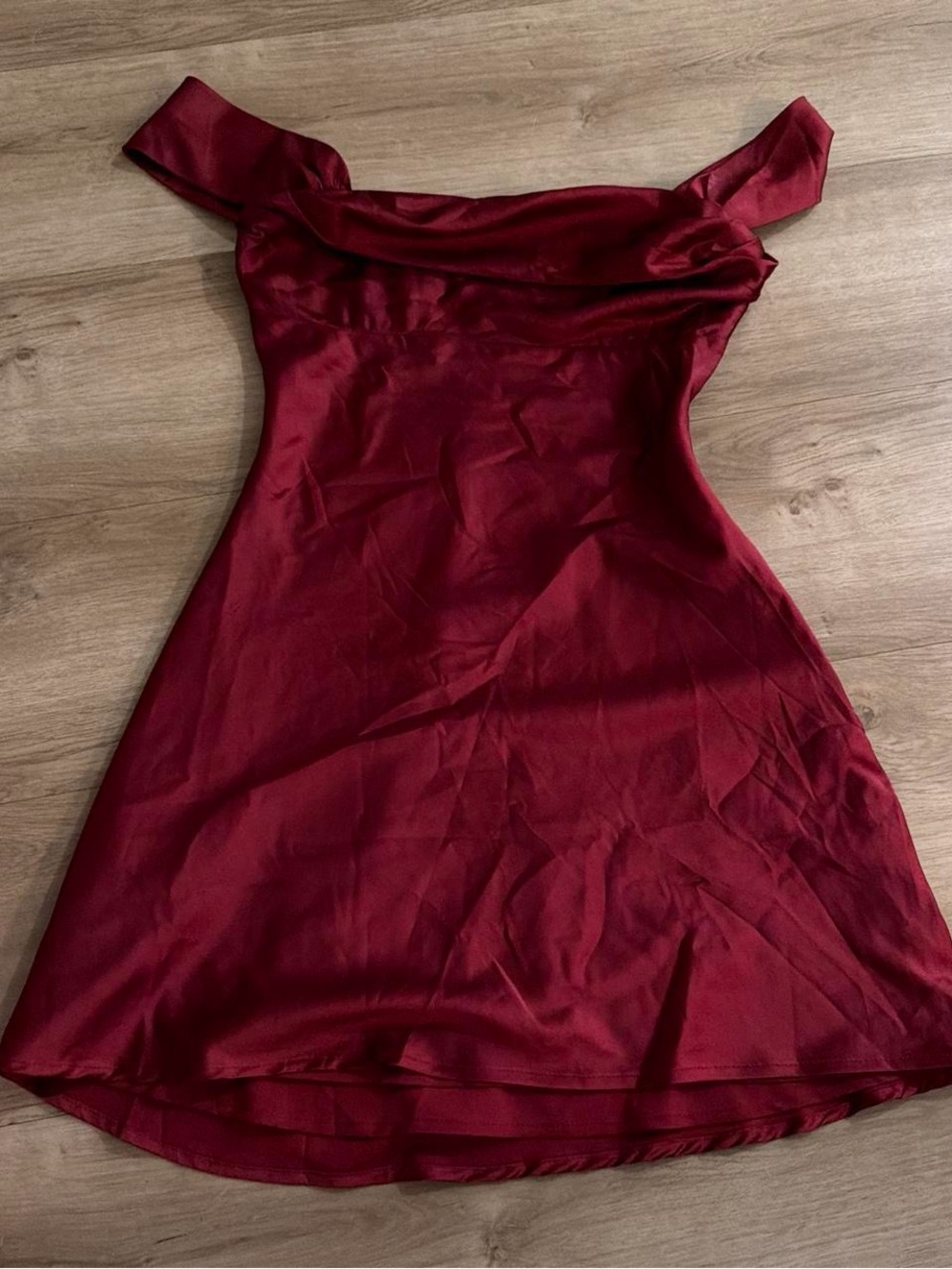 Princess Polly Off the Shoulder Satin Dress